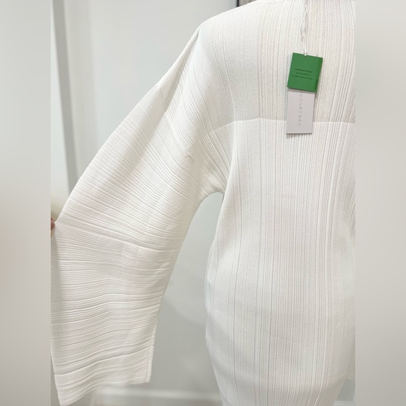 Stella McCartney Lightweight Plisse Knit Maxi White Dress - Picture 11 of 16